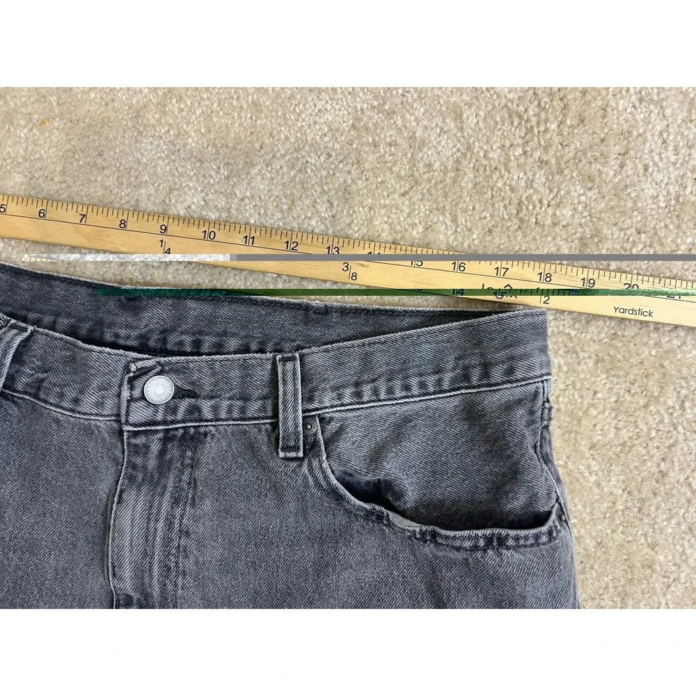 90s Levis 565 Jeans Mens 38X30 Black Loose Fit Straight‎ Leg Denim 97 Tag 36X28